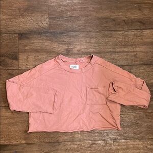MATE  Rose Pink crop sweatshirt size Small